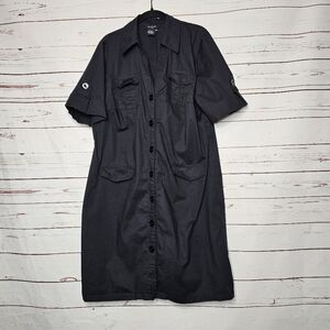 Sandro Woman Black Button Dress